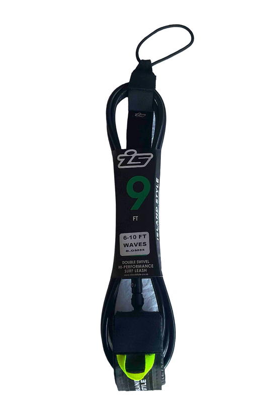 9 Ft Double Swivel Big Wave Leash 8mm