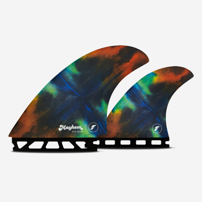 Fins FUTURES - Quad fins - Mayhem Evil Quad RTM Hex Rainbow