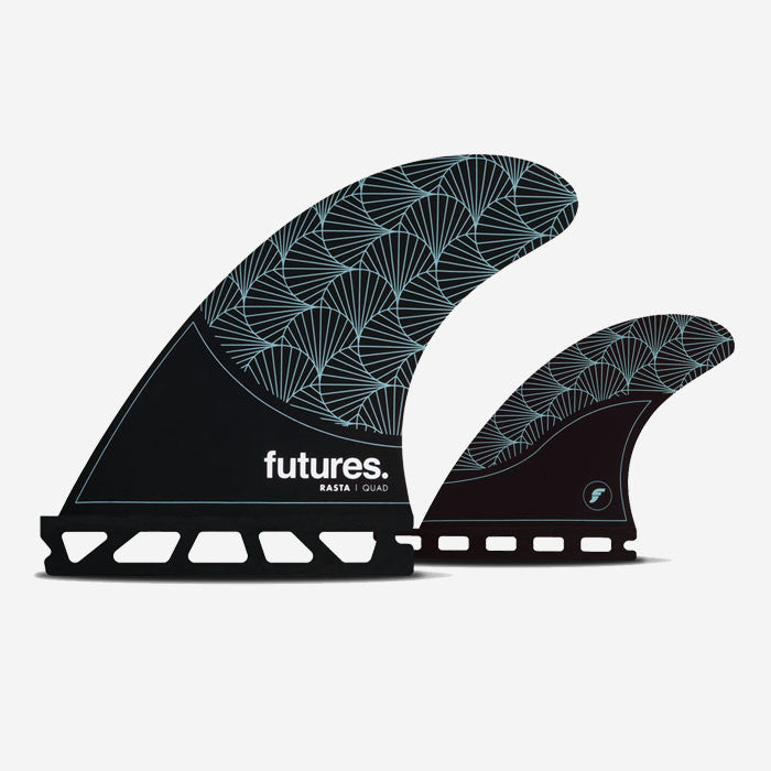 Fins - FUTURES Quad RASTA Honeycomb Black / Teal
