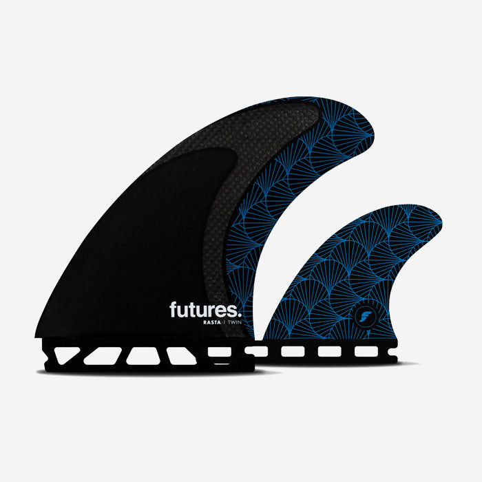 Fins FUTURES RASTA Twin 2+1, Honeycomb Black / Blue