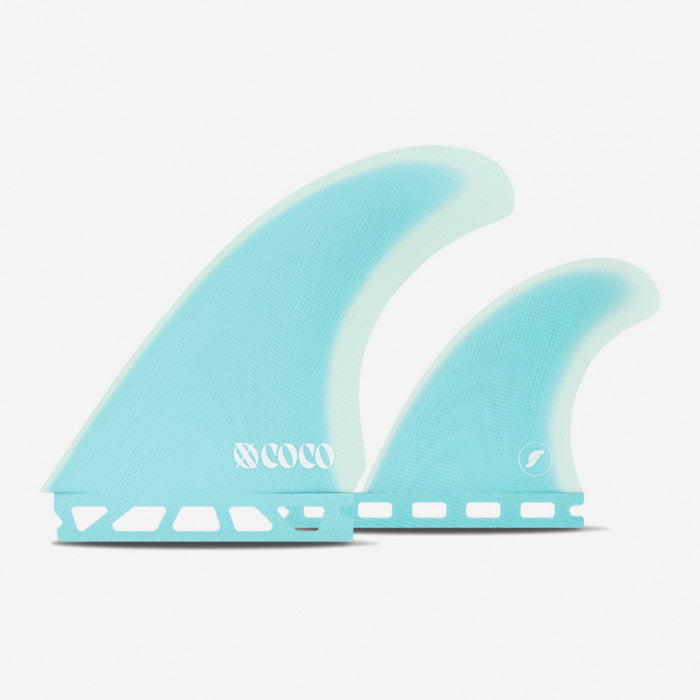 Fins FUTURES - Twin +1 - Xo Coco Fiberglass Blue