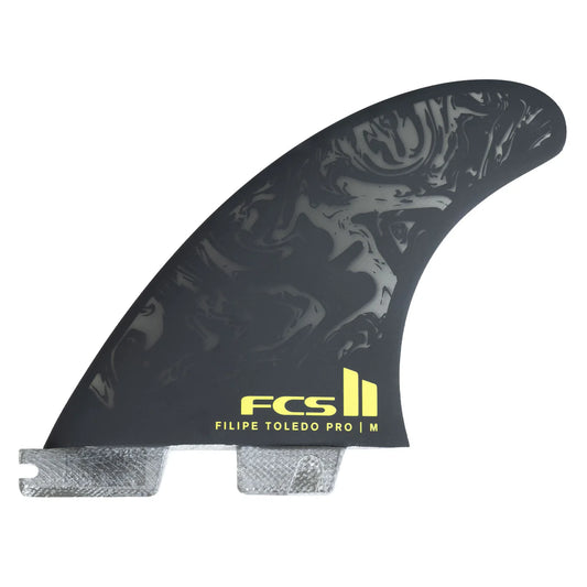 Ailerons - FCS II Filipe Toledo Black Acid Tri Retail Fins