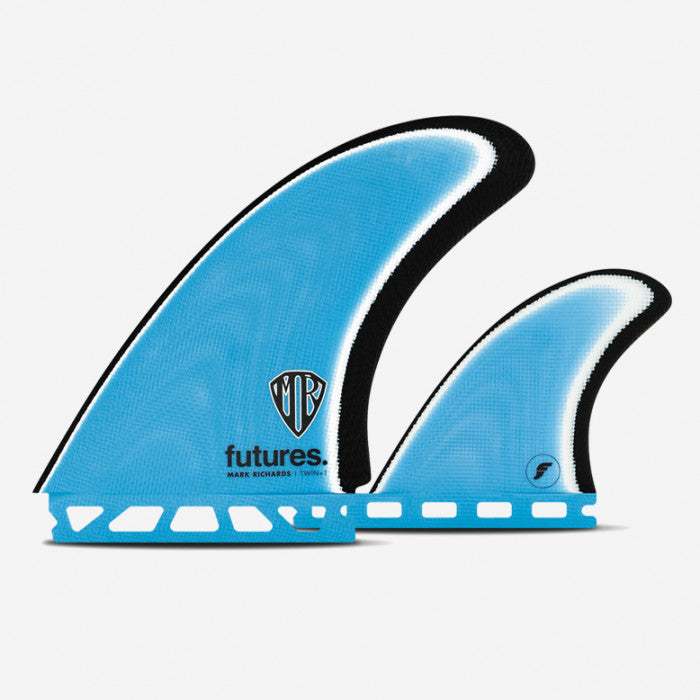 Fins FUTURES - Twin +1 - Mark Richards Fiberglass Blue
